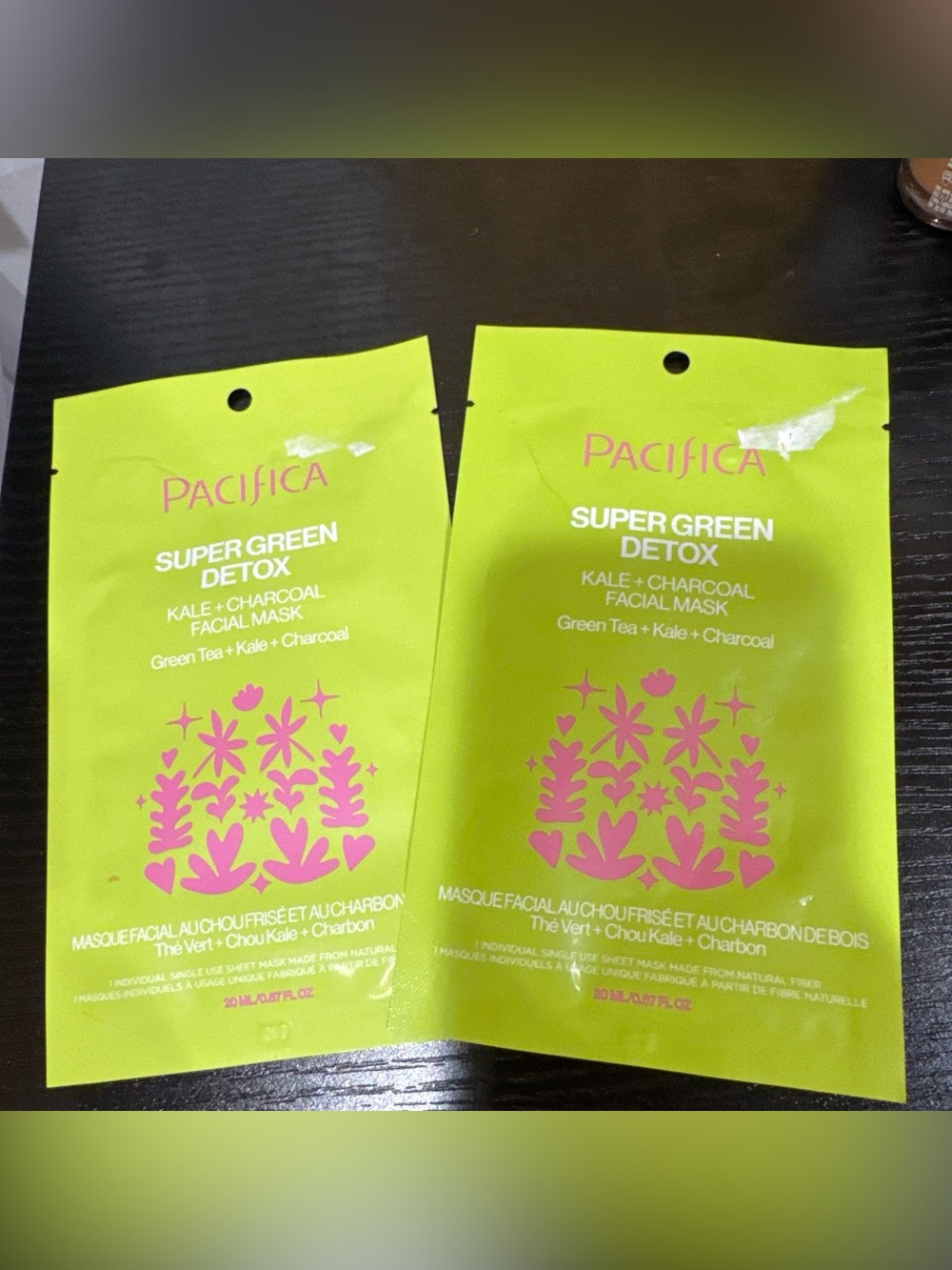 Pacifica Super Green Detox Facial Mask – Lime Green with Pink Design